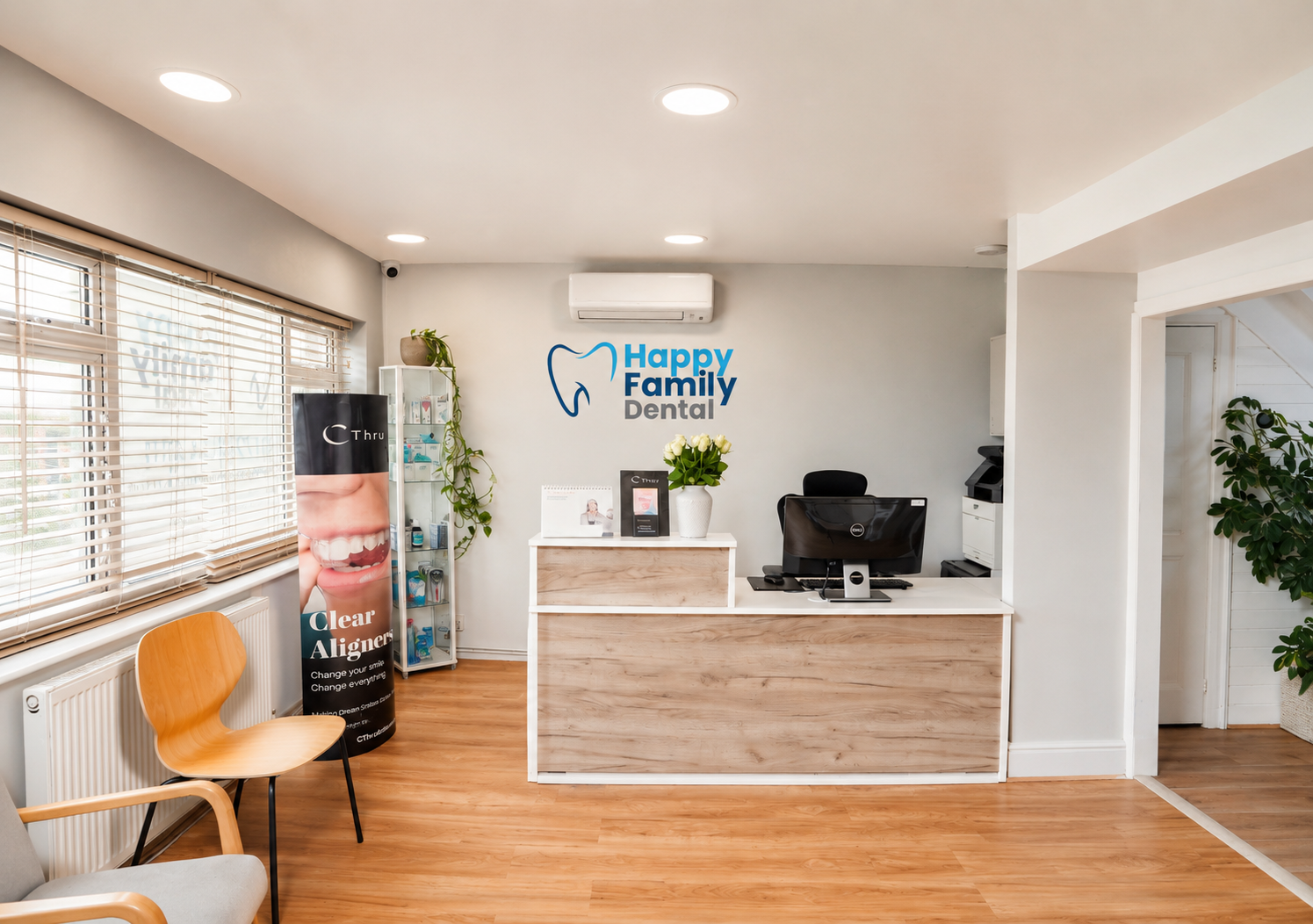Happy Family Dental reception area in St Albans